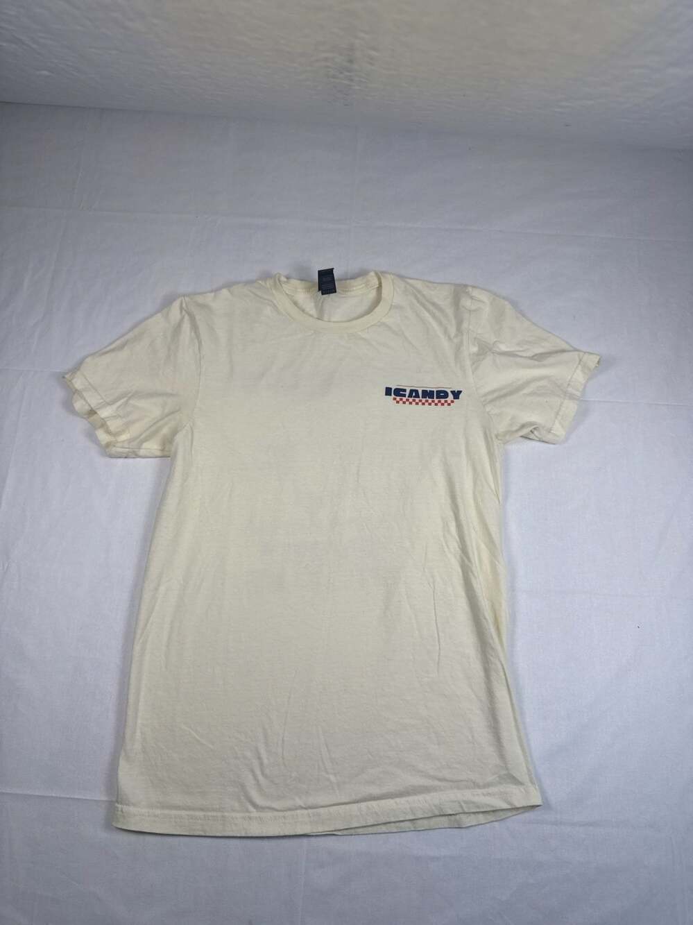 ICANDY Ice Cream Sweet Treat Graphic T-Shirt Cream Size Small